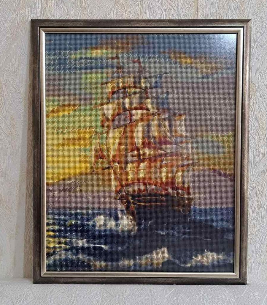 Готов гоблен: Морски пейзаж · 30×40 см